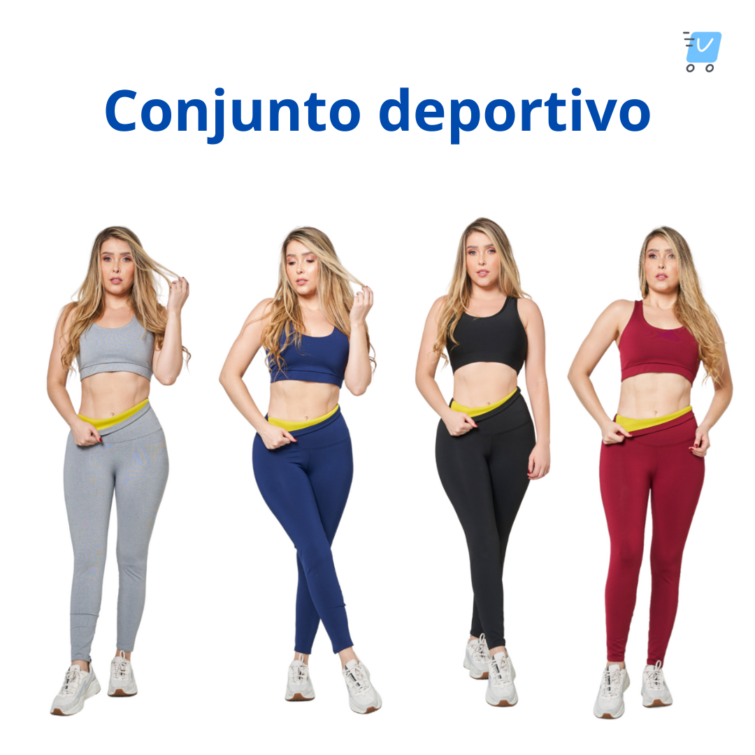 CONJUNTO DEPORTIVO LEGGINS NEOPRENO +TOP